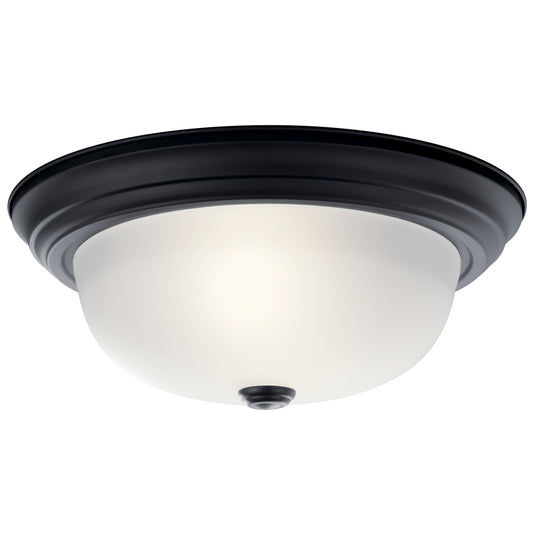 Two Light Flush Mount in Black