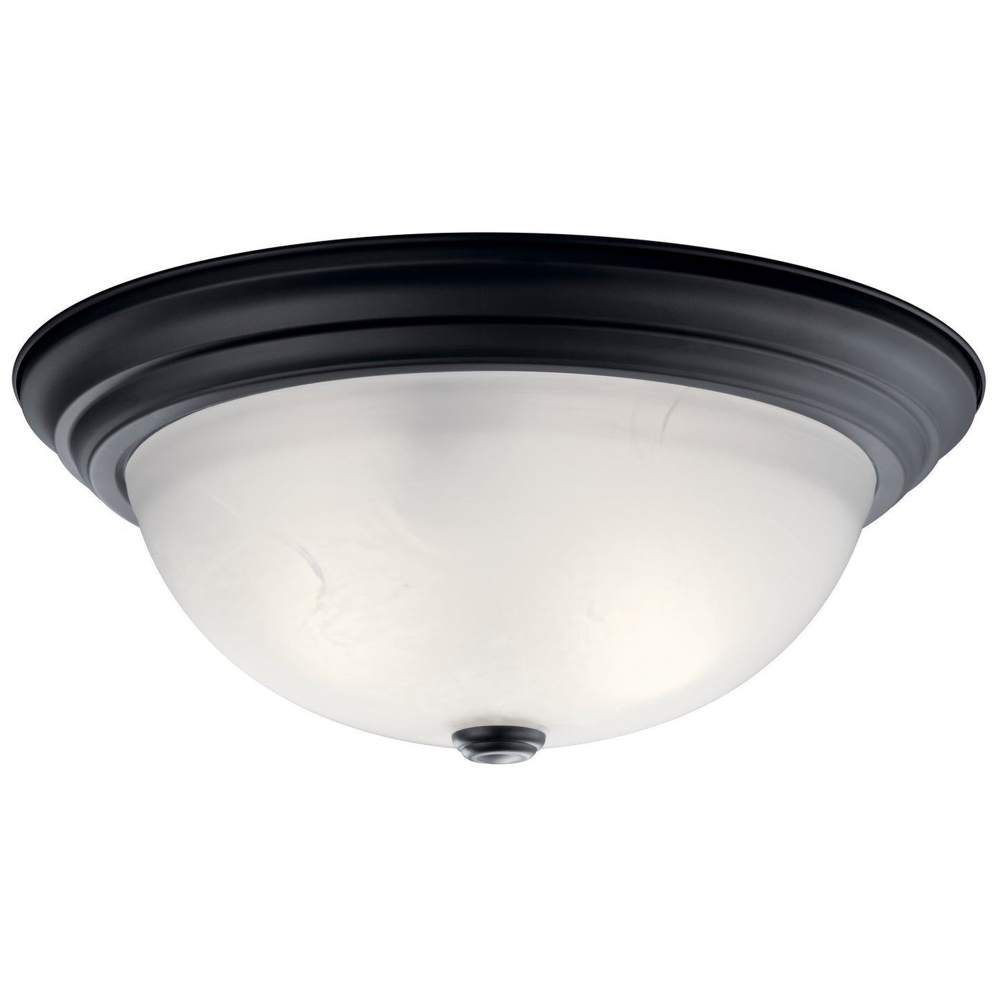 Three Light Flush Mount in Black