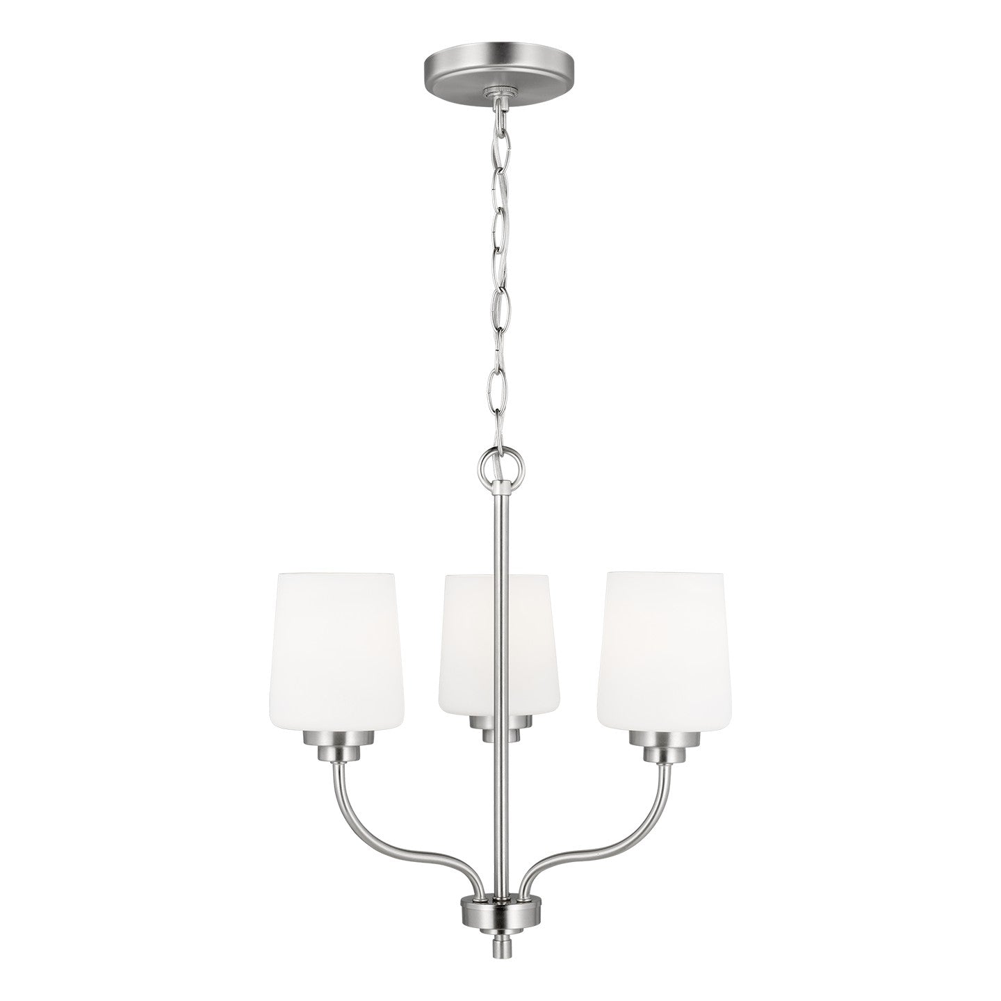 Generation Lighting - 3102803-962 - Three Light Chandelier - Windom - Brushed Nickel