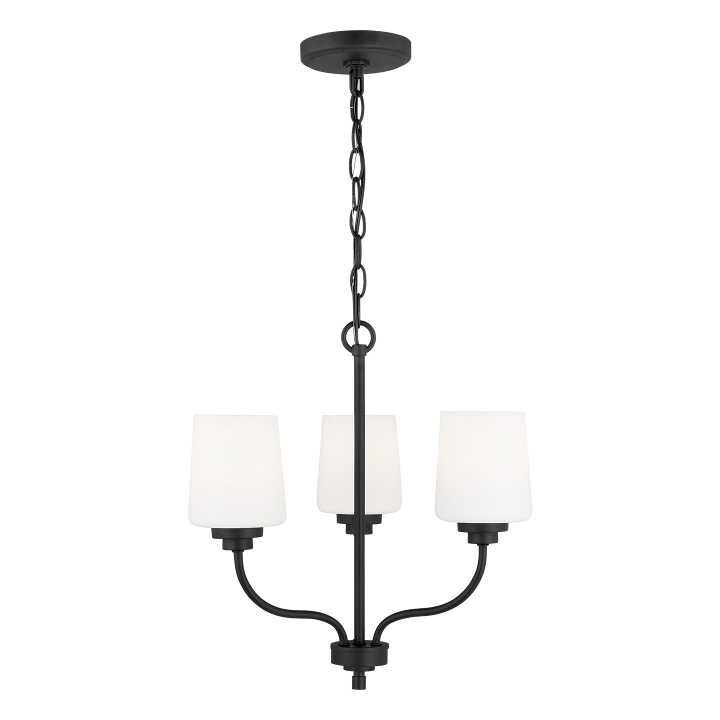 Generation Lighting - 3102803EN3-112 - Three Light Chandelier - Windom - Midnight Black