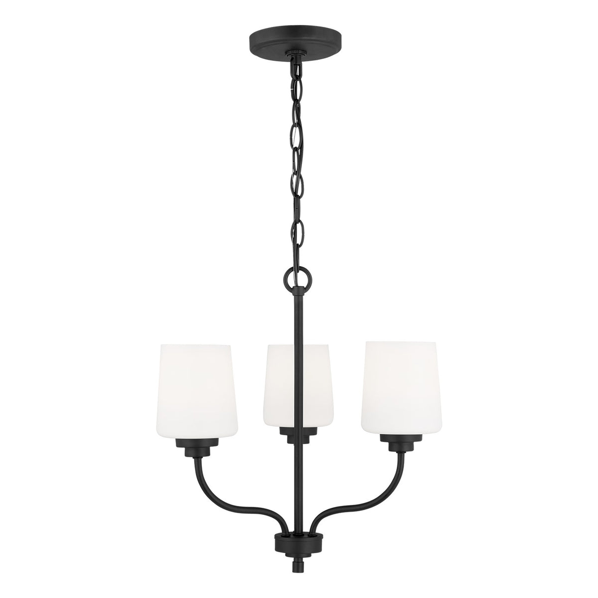 Generation Lighting - 3102803EN3-112 - Three Light Chandelier - Windom - Midnight Black