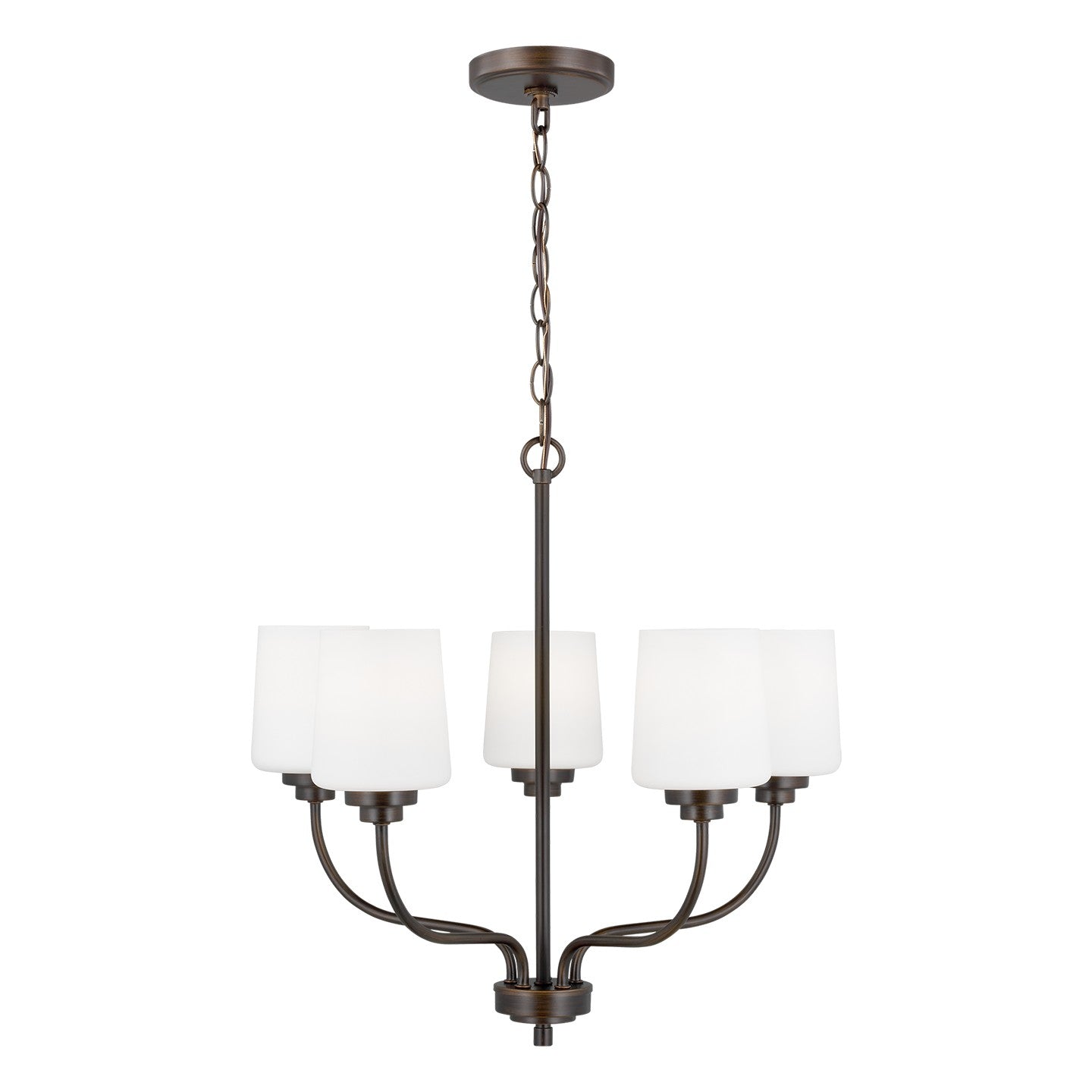 Windom Five Light Chandelier in Bronze