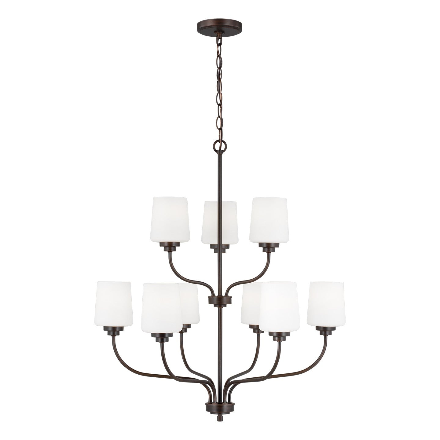 Generation Lighting - 3102809-710 - Nine Light Chandelier - Windom - Bronze