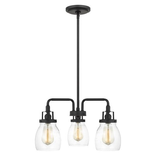 Belton Three Light Chandelier in Midnight Black