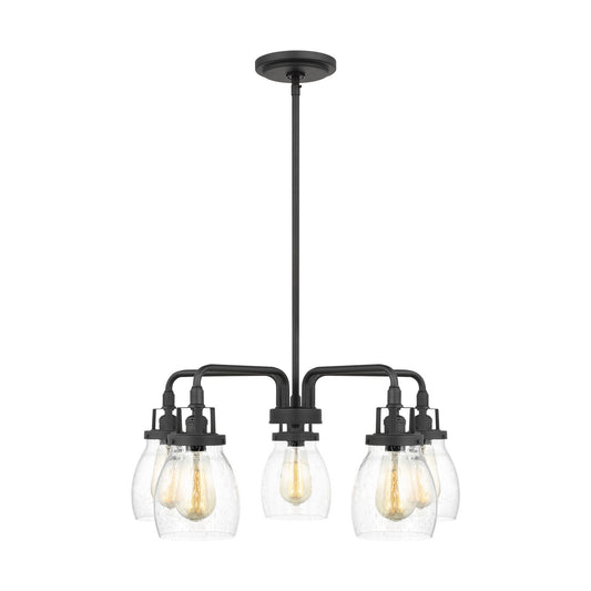Belton Five Light Chandelier in Midnight Black