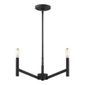 Vector Three Light Chandelier in Midnight Black
