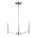 Vector Three Light Chandelier in Chrome
