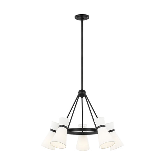 Clark Five Light Chandelier in Midnight Black