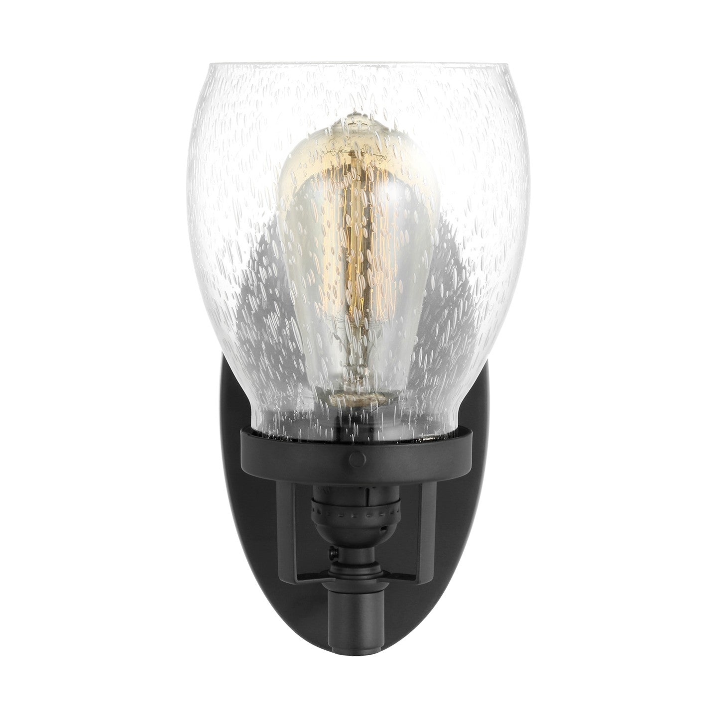Belton One Light Wall / Bath Sconce in Midnight Black