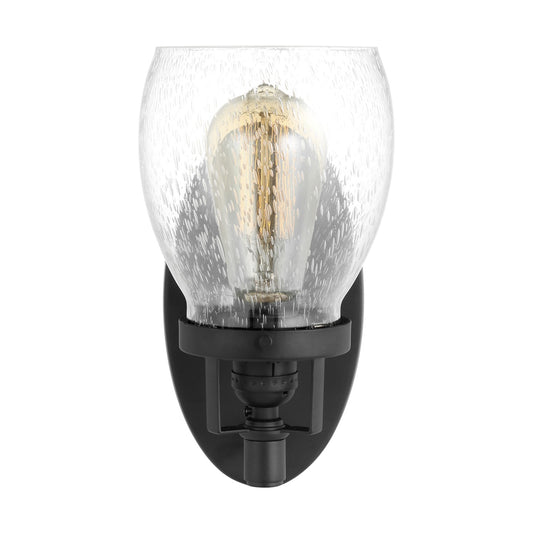 Belton One Light Wall / Bath Sconce in Midnight Black