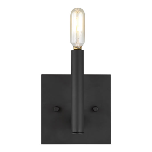 Vector One Light Wall / Bath Sconce in Midnight Black