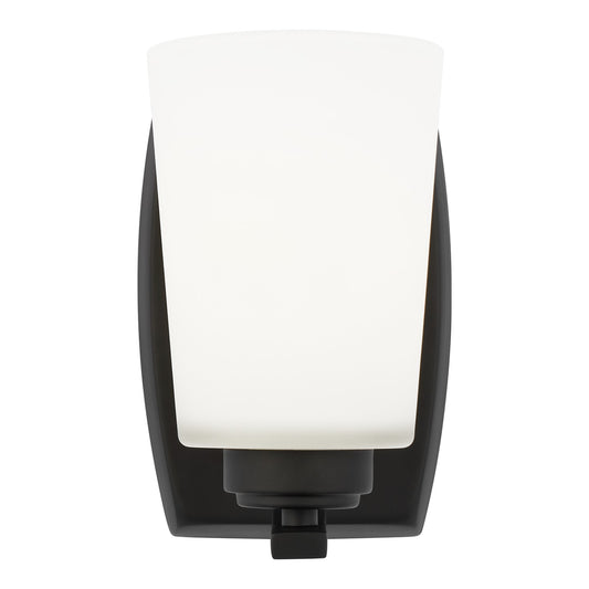 Franport One Light Wall / Bath Sconce in Midnight Black
