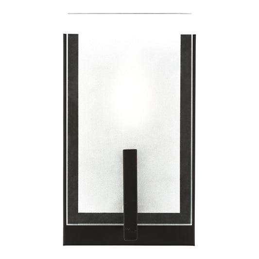 Syll One Light Wall / Bath Sconce in Midnight Black