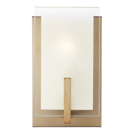 Syll One Light Wall / Bath Sconce in Satin Brass