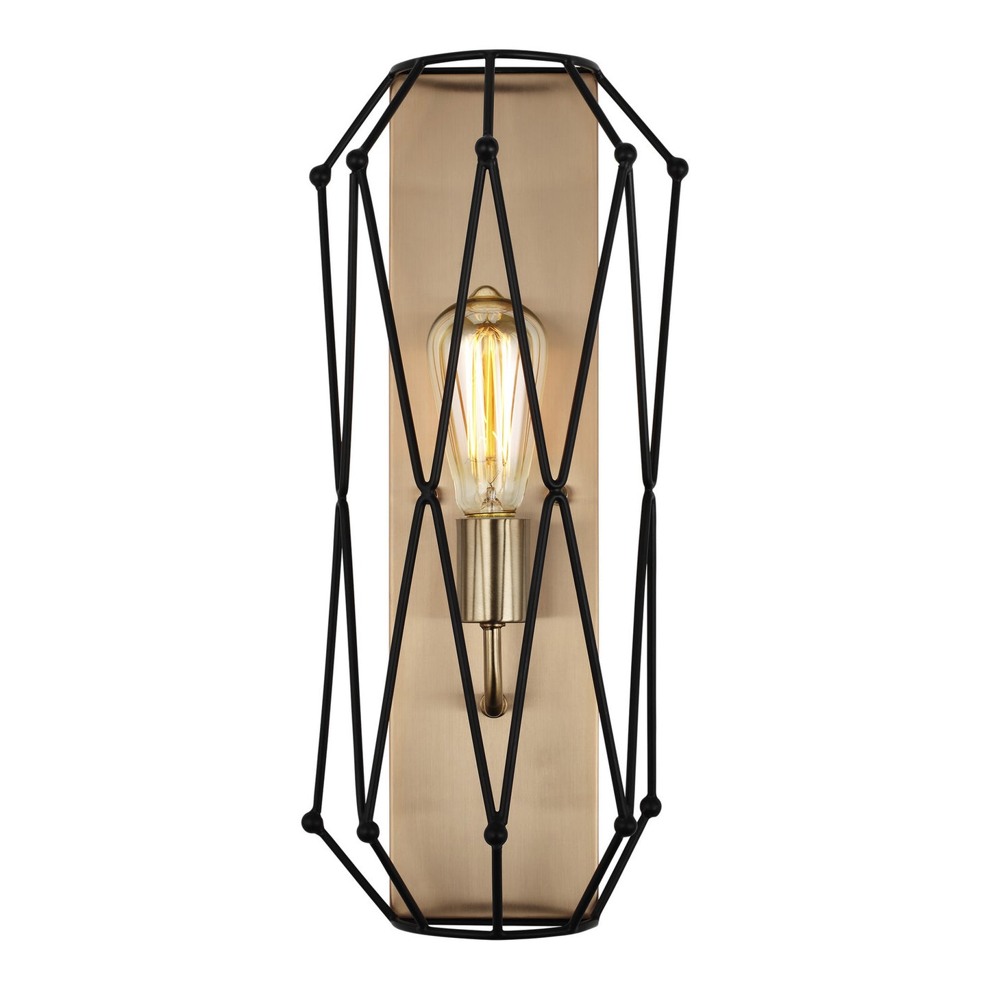 Zarra One Light Wall / Bath Sconce in Satin Brass