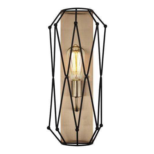 Zarra One Light Wall / Bath Sconce in Satin Brass