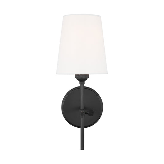 Baker One Light Wall / Bath Sconce in Midnight Black