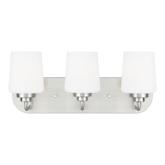 Generation Lighting - 4402803EN3-962 - Three Light Wall / Bath - Windom - Brushed Nickel