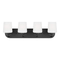 Generation Lighting - 4402804EN3-112 - Four Light Wall / Bath - Windom - Midnight Black