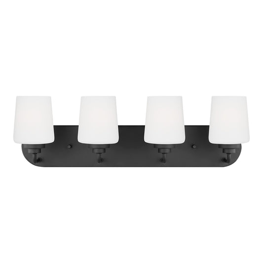 Generation Lighting - 4402804EN3-112 - Four Light Wall / Bath - Windom - Midnight Black