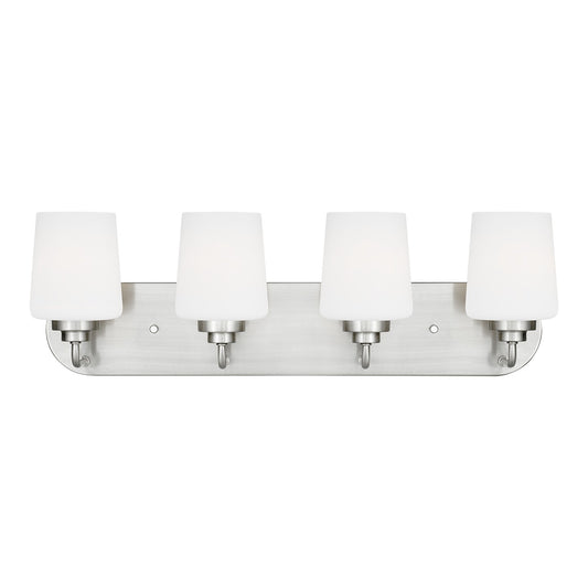 Generation Lighting - 4402804EN3-962 - Four Light Wall / Bath - Windom - Brushed Nickel