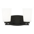 Generation Lighting - 4428902-112 - Two Light Wall / Bath - Franport - Midnight Black