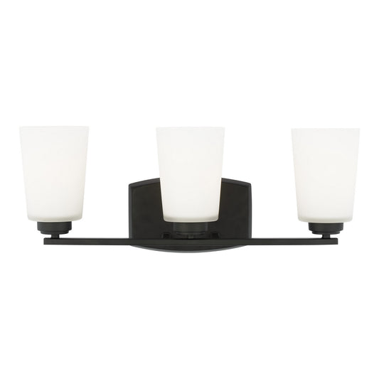 Generation Lighting - 4428903EN3-112 - Three Light Wall / Bath - Franport - Midnight Black
