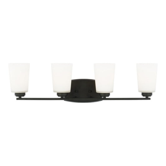 Generation Lighting - 4428904-112 - Four Light Wall / Bath - Franport - Midnight Black