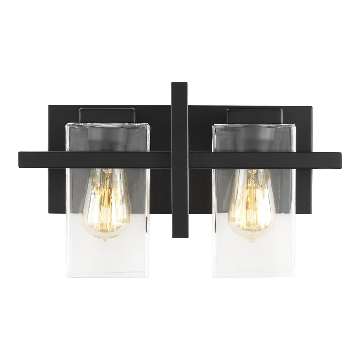 Generation Lighting - 4441502-112 - Two Light Wall / Bath - Mitte - Midnight Black