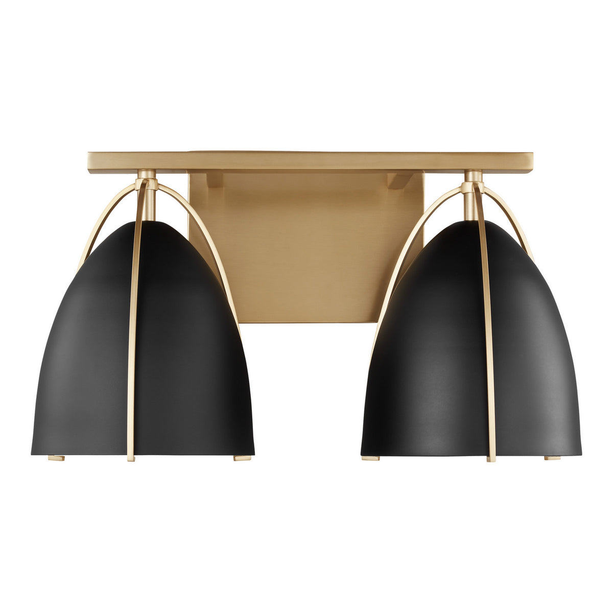 Norman Two Light Wall / Bath in Satin Brass