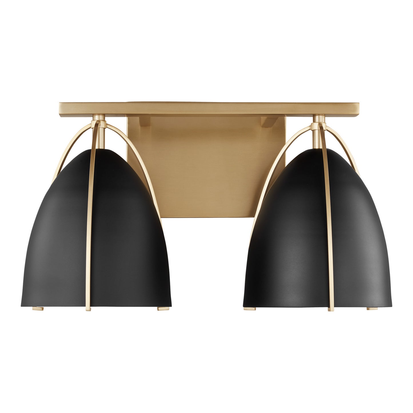 Norman Two Light Wall / Bath in Satin Brass