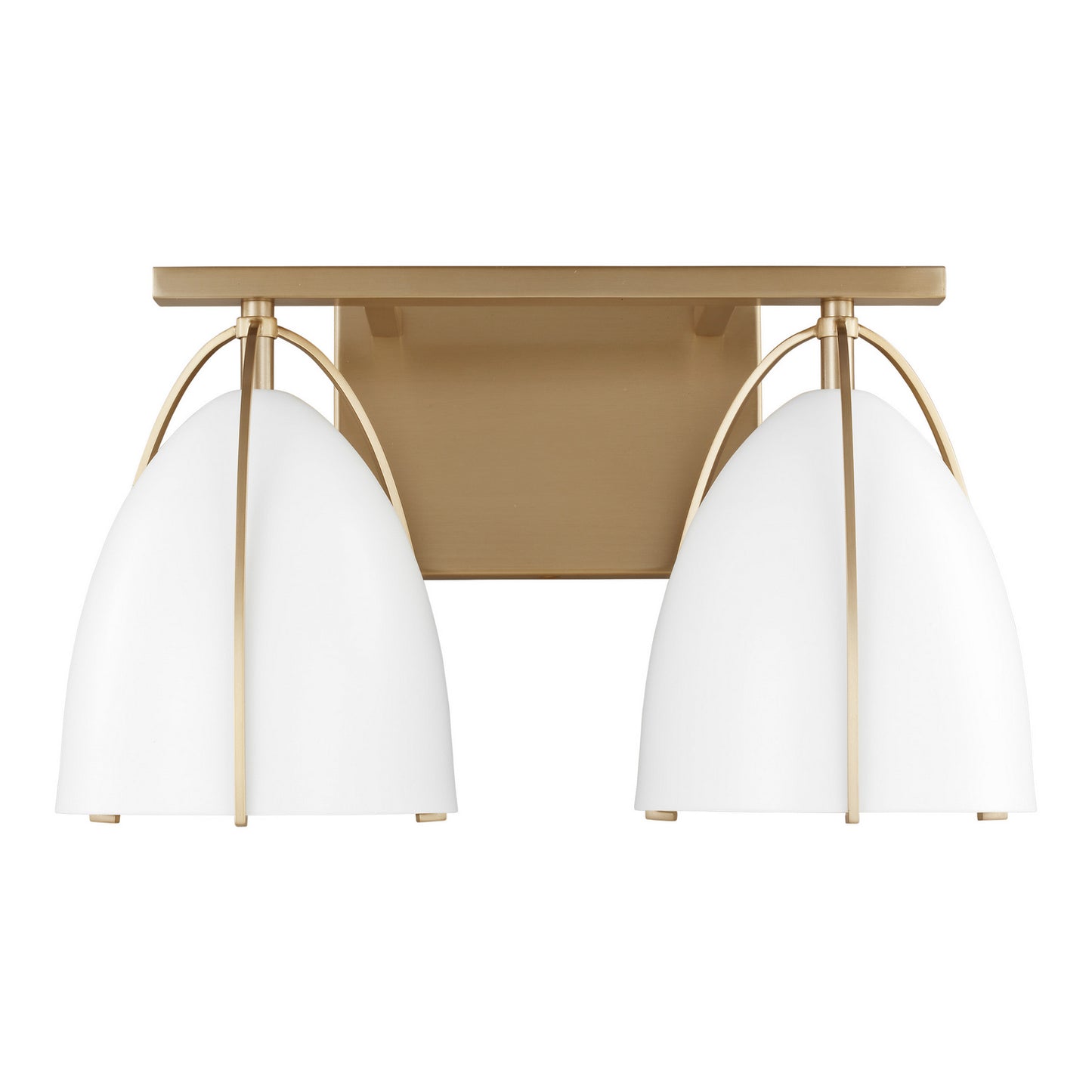 Norman Two Light Wall / Bath in Satin Brass