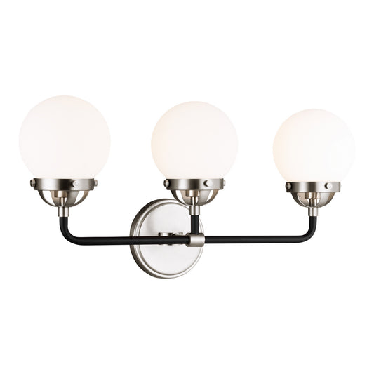 Cafe Three Light Wall / Bath in Brushed Nickel