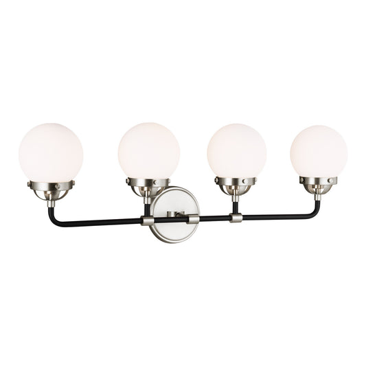 Cafe Four Light Wall / Bath in Brushed Nickel