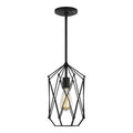 Zarra One Light Lantern in Midnight Black
