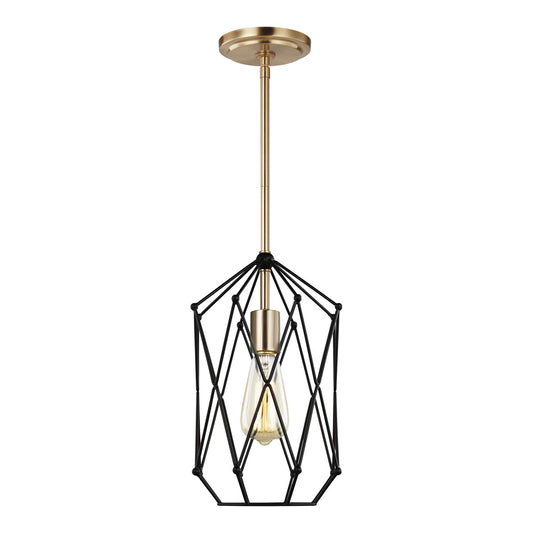 Zarra One Light Lantern in Satin Brass