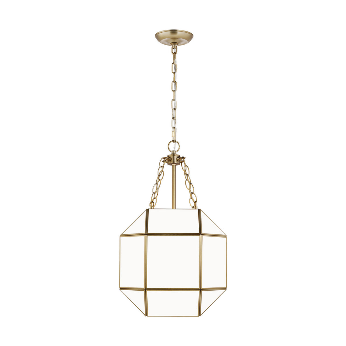 Morrison Three Light Lantern in Satin Brass