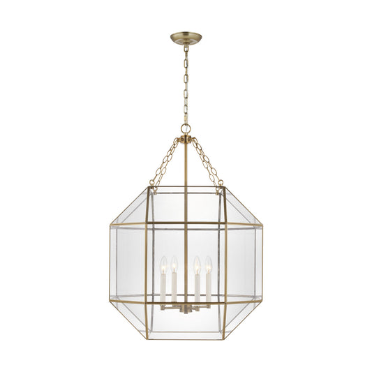 Morrison Four Light Lantern in Satin Brass