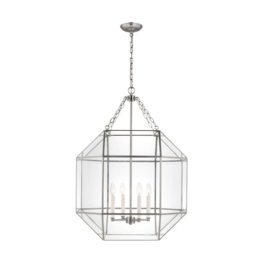 Morrison Four Light Lantern in Brushed Nickel