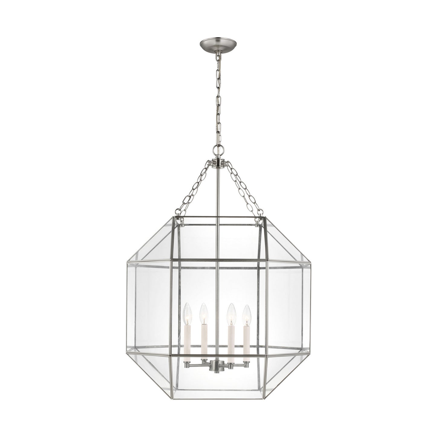 Morrison Four Light Lantern in Brushed Nickel