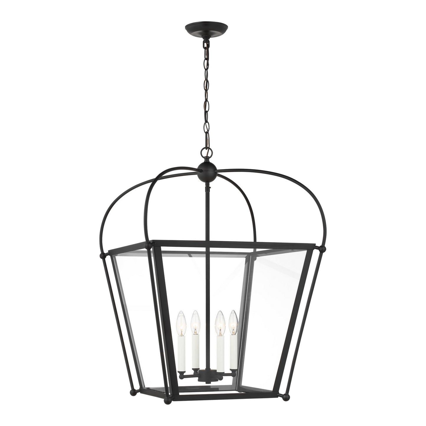 Charleston Four Light Foyer in Midnight Black