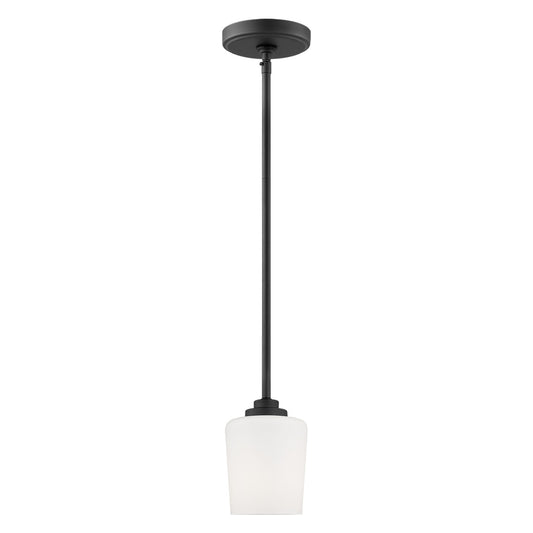 Windom One Light Mini-Pendant in Midnight Black
