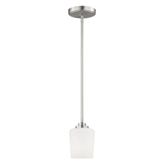 Windom One Light Mini-Pendant in Brushed Nickel