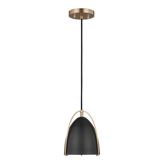 Norman One Light Mini-Pendant in Satin Brass
