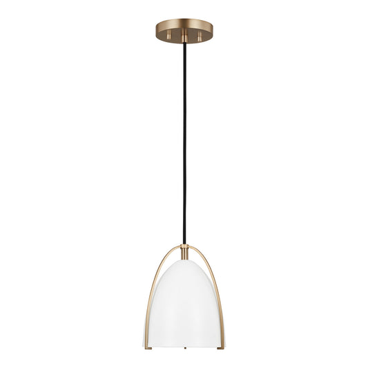 Norman One Light Mini-Pendant in Satin Brass