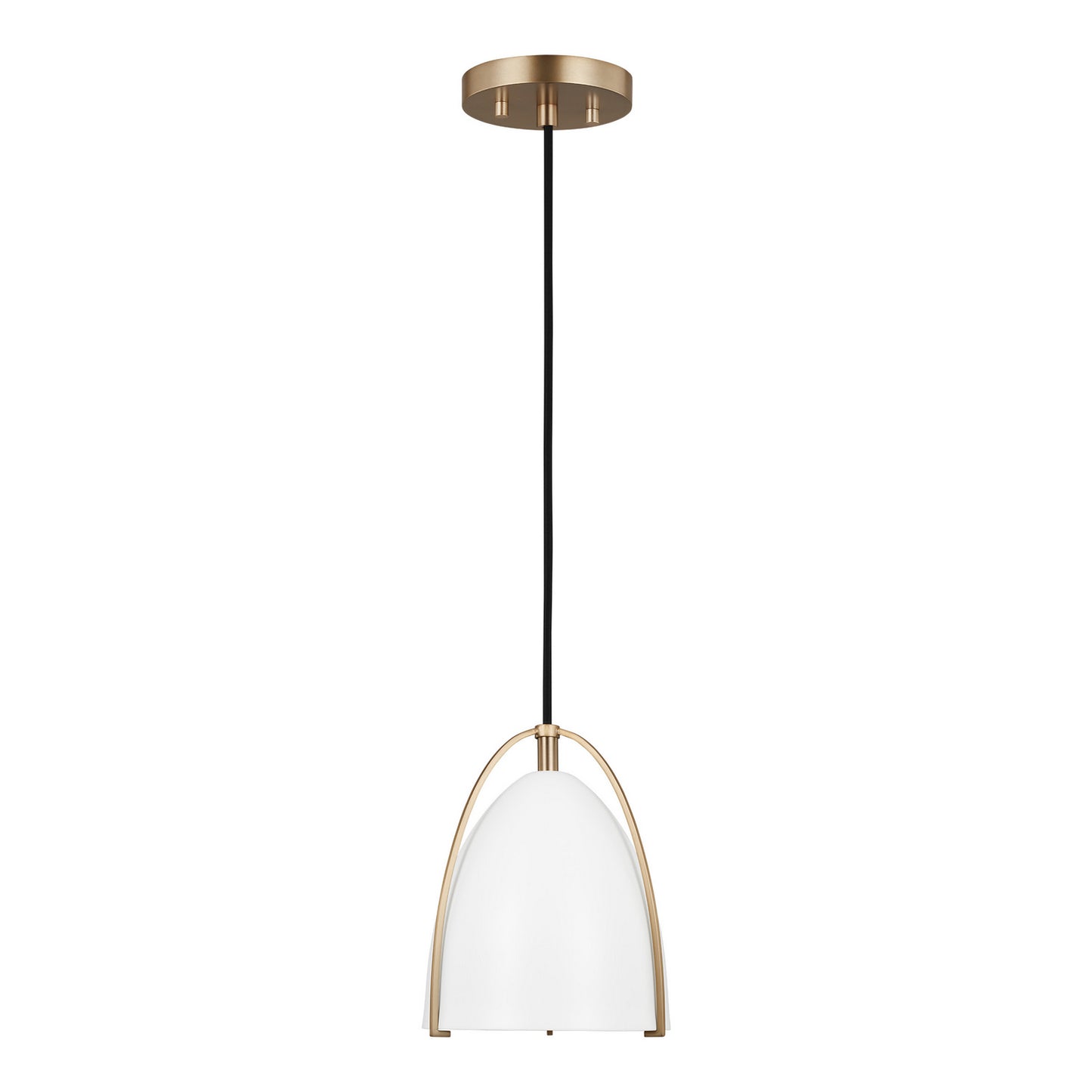 Norman One Light Mini-Pendant in Satin Brass