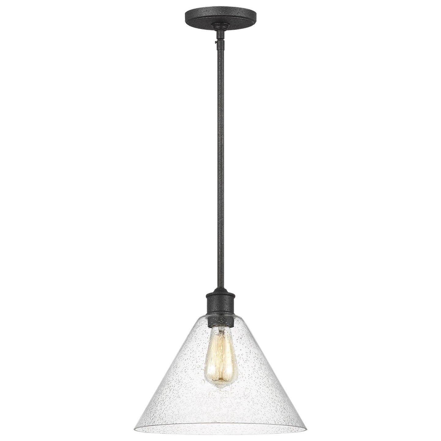 Belton One Light Pendant in Midnight Black