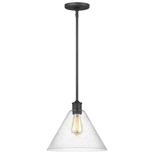 Belton One Light Pendant in Midnight Black
