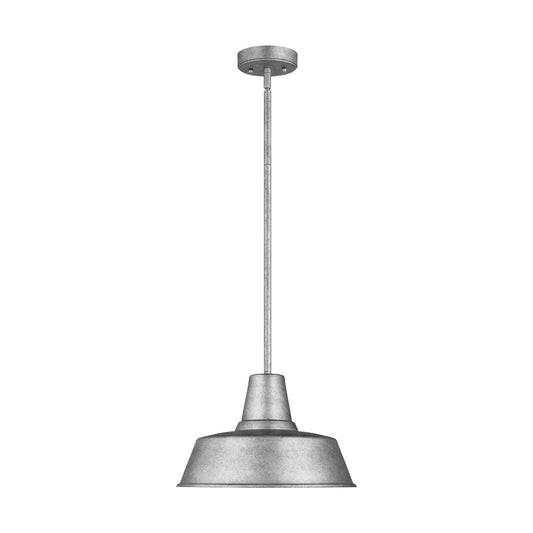 Barn Light One Light Outdoor Pendant in Weathered Pewter