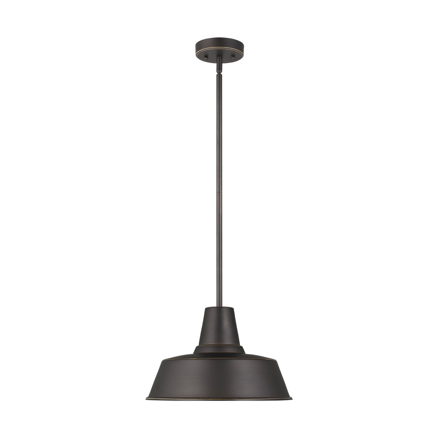 Barn Light One Light Outdoor Pendant in Antique Bronze